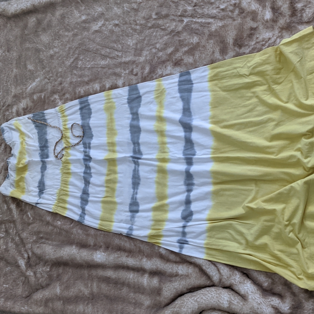 Unique Language strapless maxi dress size small